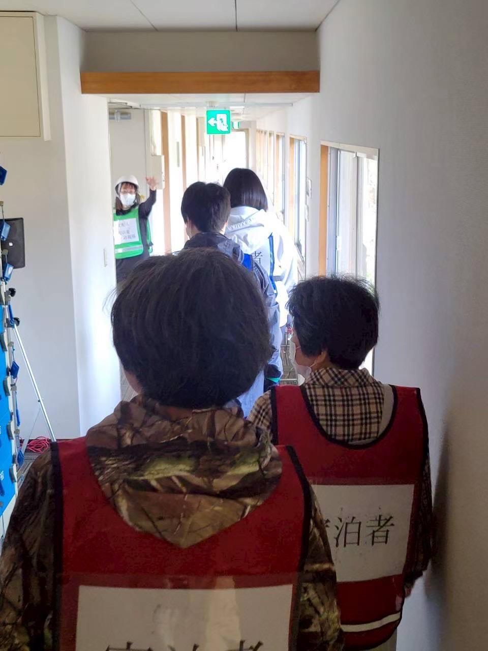 避難訓練の様子